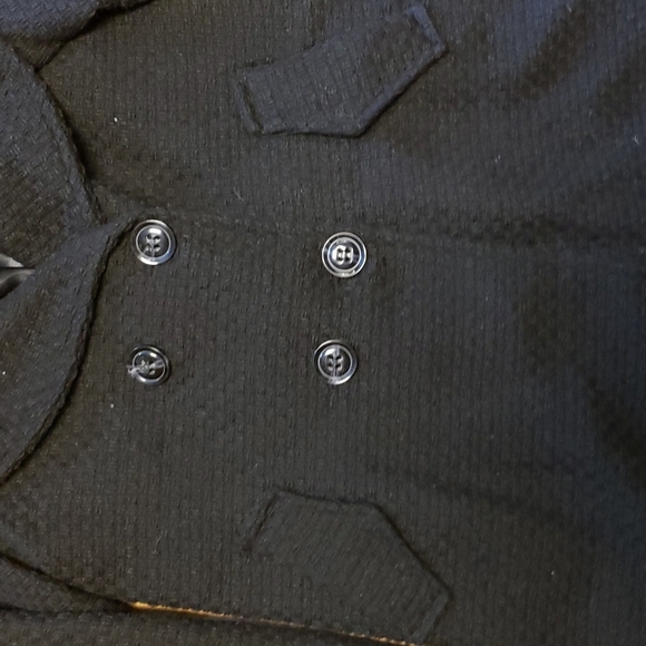 NWT Me Jane black double-breasted pea coat size XS - Picture 3 of 4